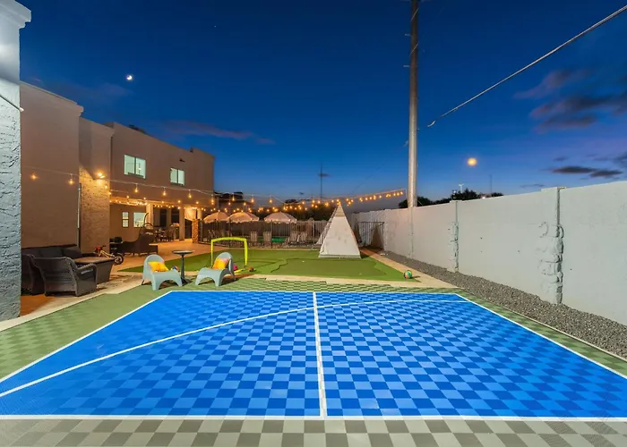 Tropical Fun W Waterslide, Pickleball & Hoops